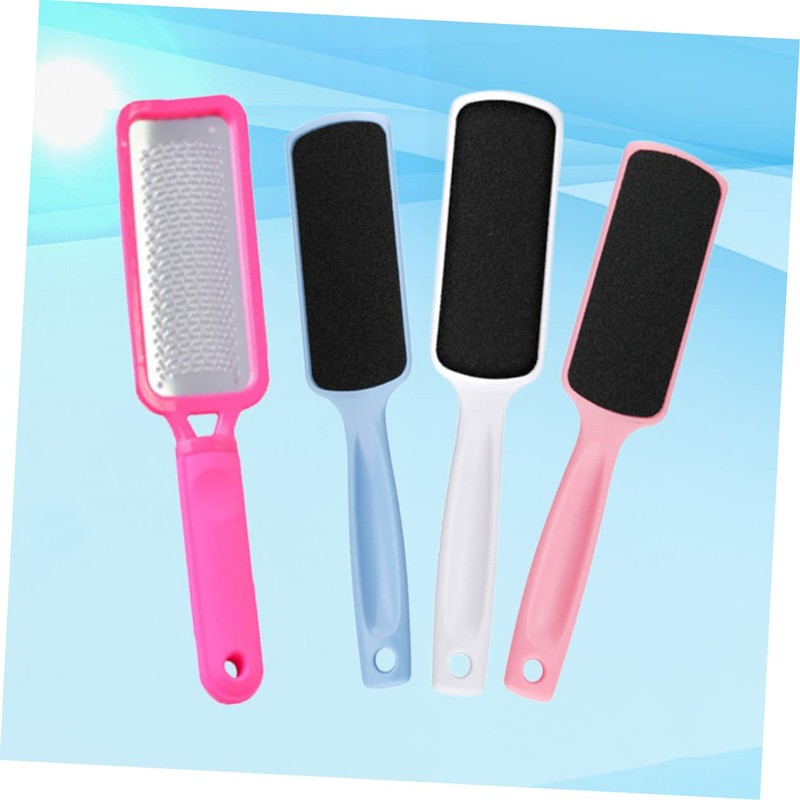 FRCOLOR Professional Tool Stainless Steel Foot File 3 Sandpapers Double