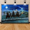 Laeacco 8x6ft Christmas Nativity Scene Backdrop Manger Birth of Jesus