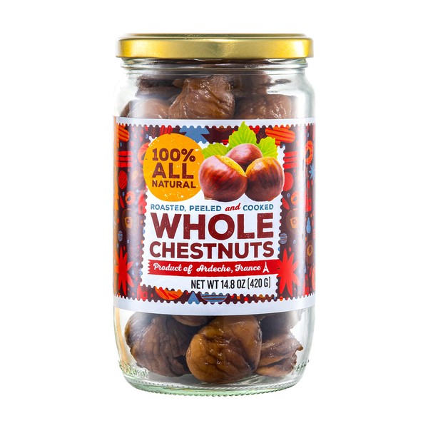 Gourmanity 420g Chestnuts From Ardeche, France, Peeled And Ready To Eat Jar, Roasted Peeled Chestnuts, Chestnut Roasted Jar, Chestnuts Roasted Peeled, Roasted Chestnut
