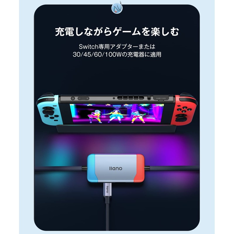 3-in-1 & HDMI-4K @ 60Hz PD100W Output, Llano Switch Dock,