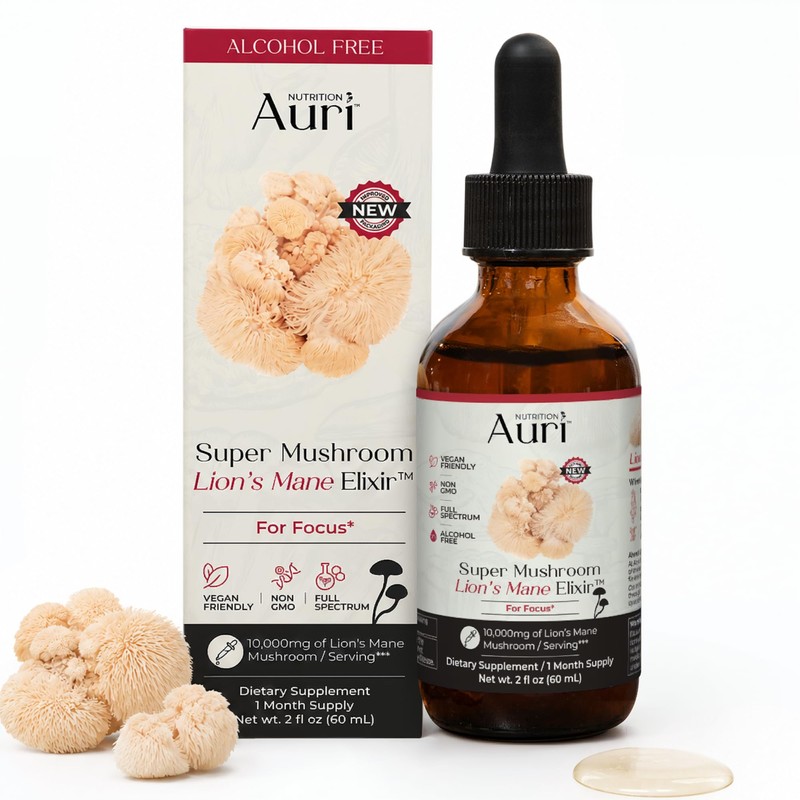 Auri Elixir Lquido De Melena De Len Suplementos Cerebrales Para