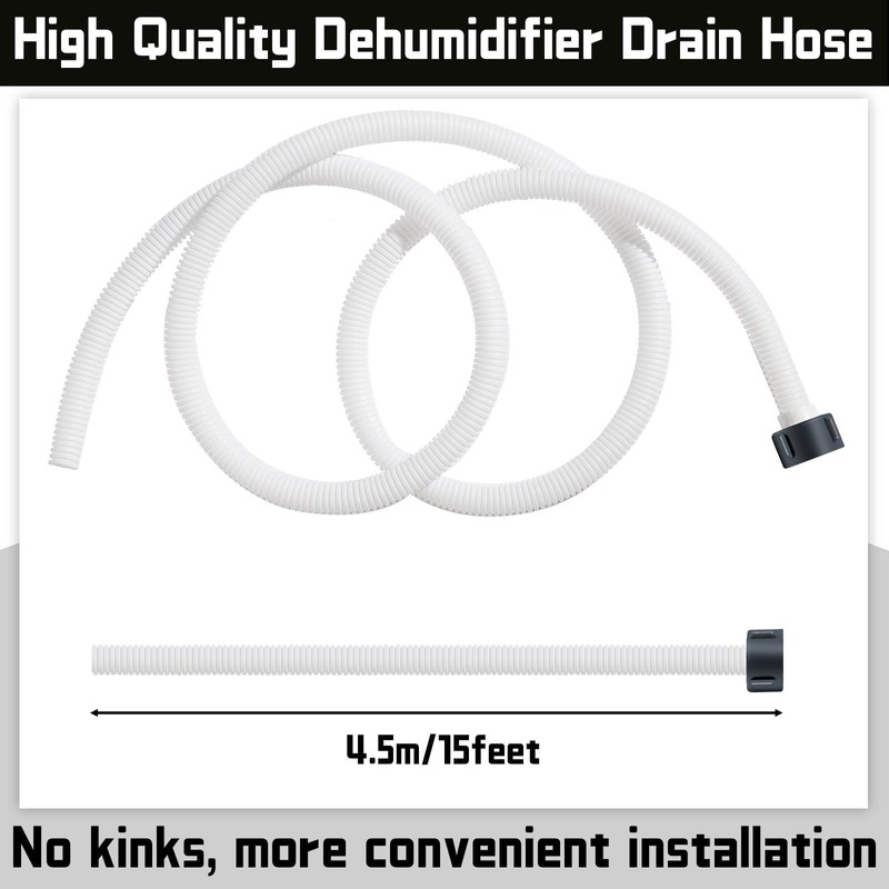 Conderyang Dehumidifier Drain Hose 3/4 Inches FHT Connection with Rust-Resistant
