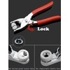 100 Sets Metal Snaps Buttons with Fastener Pliers Press Tool
