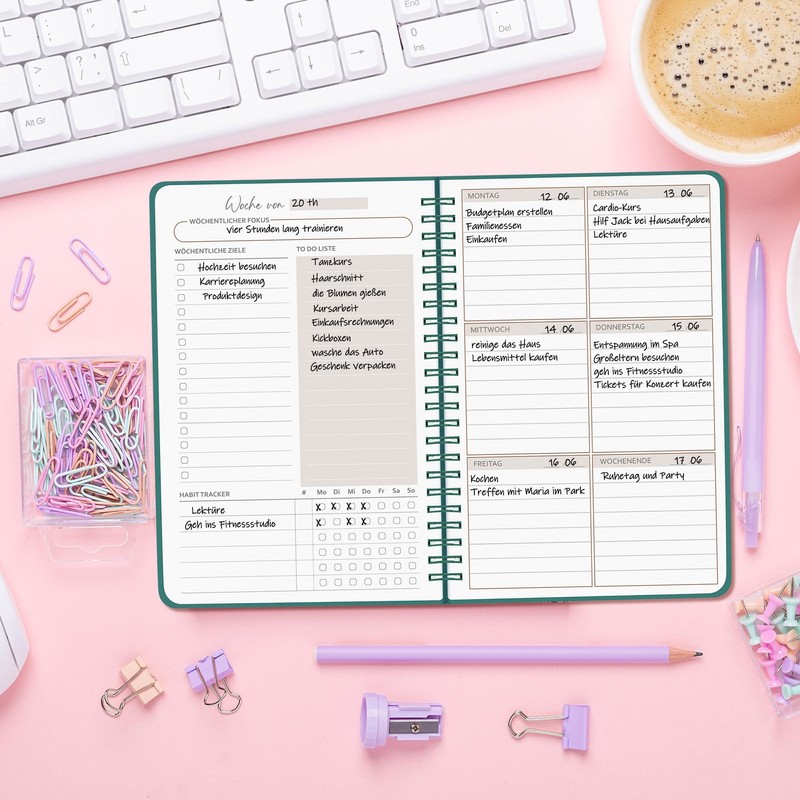 BIROYAL Undated Weekly Planner A5 Weekly Diary with To-Do List,