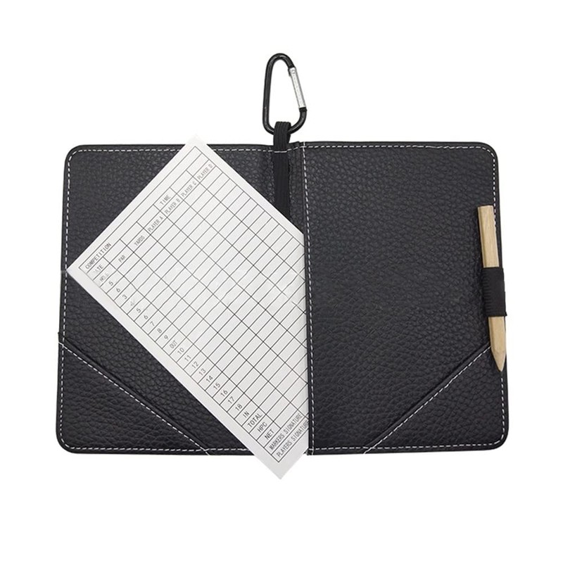 DONGKER Golf Scorecard Holder, Leather Golf Score Card Wallet with