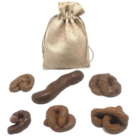 ZKGYUS False Poop, Realistic Fake Poo Turd, 6 Different Shapes, Poo Floating Fake Poop Toy, multicoloured