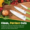 Ceramic Knife Set with Ergonomic Handle, Non-Reactive and Professional Chopping