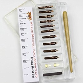William Mitchell Calligraphy Dip Pen Nib Set - Roundhand Selection Box