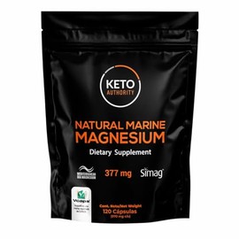Magnesio Marino Natural | Keto Authority | 120 Cápsulas de 970 mg | Extraído del Mar Mediterráneo | Apoyo para el Bienestar Muscular y Digestivo.