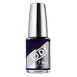 MODE 7 Soir Le Vernis Nail Lacquer, High Performance Long Wear Chip Resistant Nail Polish with UV Filter & Nailcare Protection, No Cruelty, Vegan – Stroke of Midnight – Dark Blue Violet, 0.50 fl oz