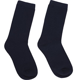 Britwear 6 x Kids Children Boys Girl Cotton Rich Plain School Socks Size:9-12 Colour:Black