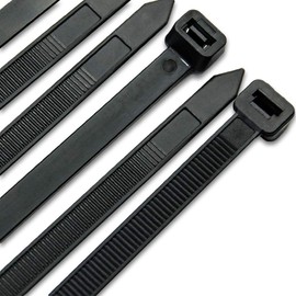 Electriduct 18" Extra Heavy Duty Cable Ties 175 LBS Tensile Strength 50 Pieces Ultra Strong UV Outdoor Nylon Tie Wraps Plastic Zip Ties (Black)