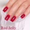 Imtiti Jelly Gel Nail Polish, Burgundy Red Sheer Jelly Nail