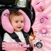 Reposacabezas de Viaje Ajustable para Bebés, Paquete de 2, Rosa