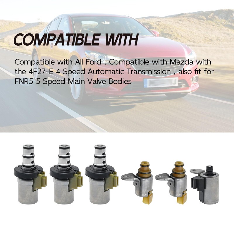 6Pcs Transmission Shift Solenoid Kit EPC PWM 4F27E Replacement for