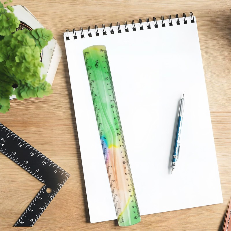 3 Pcs Ruler 30cm/20cm/15cm Folding, Colorful Ruler, Foldable Ruler Student