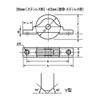 ヨコヅナ 普及品V型戸車ステン枠ジュラコン車 42 V FDS-0429