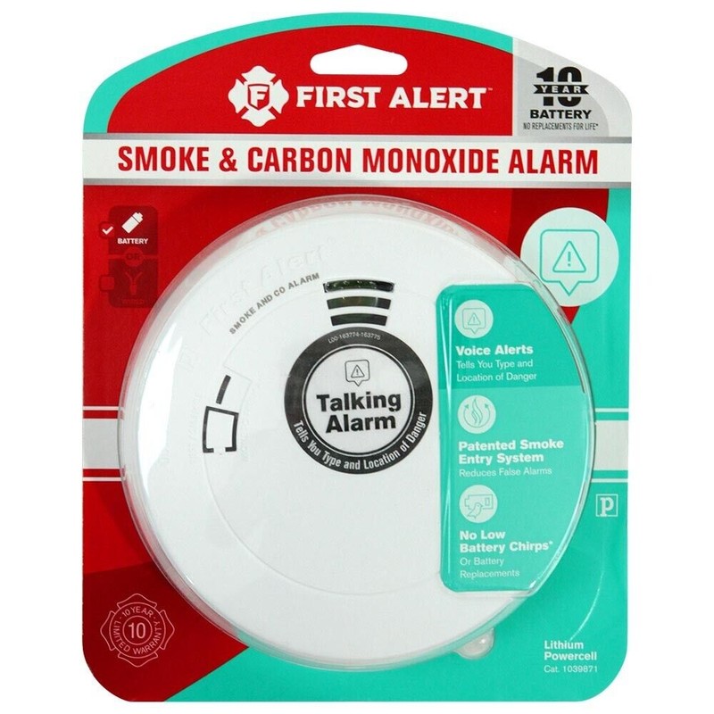 First Alert Alert Slim 10-Year Battery Smoke and Carbon Monoxide