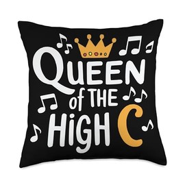 Soprano Singer Vocal Range Vocalist Voice Singing Choir Throw Pillow