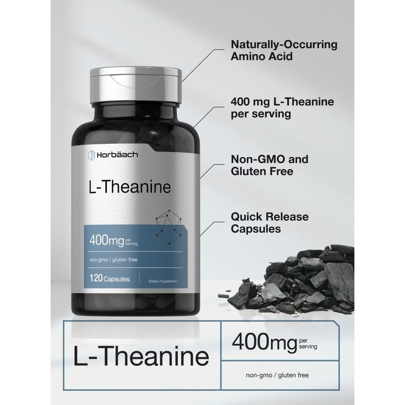 L-Theanine 400mg per serving | 120 Capsules