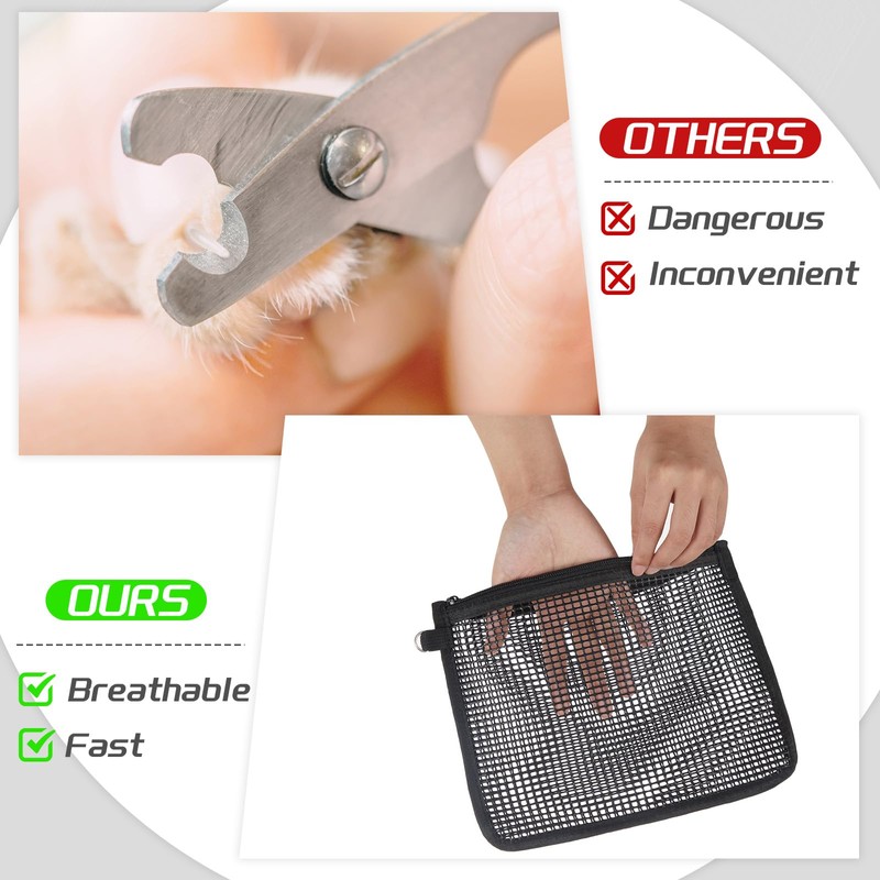 Abbylike 2 Pcs Sugar Glider Nail Trimmer Nails Trimming Pouch