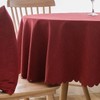 Round Waterproof Tablecloth Spill-Proof and Stain Resistant Table Cloth Wrinkle