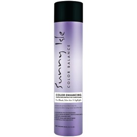 Sunny Isle Color Enhancing Purple Reconstructive Conditioner 10.1oz | For Blonde, Silver, Platinum, Gray Hair & Highlights | Color-Treated | Paraben & Sulfate FREE