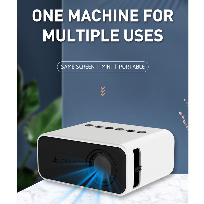 Mini Projector Multifunction HD 1080P WiFi Wireless Wired Screen Projection