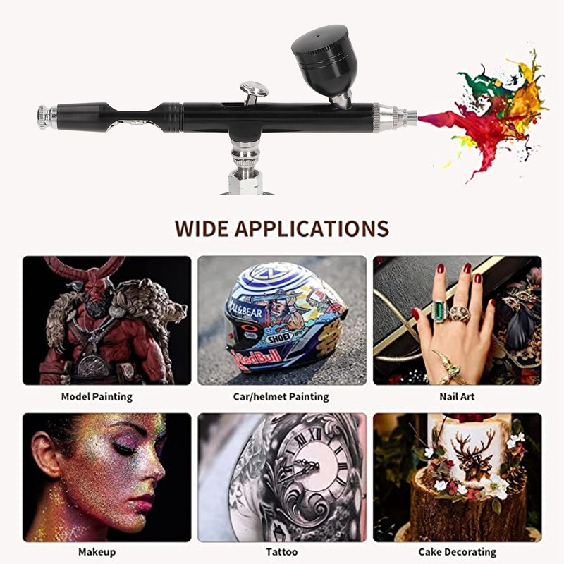 Upgraded Airbrush Kit with Air Compressor Portable Cordless Gun Rechargeable