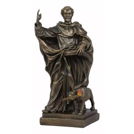 Catholic Priest Saint Dominic of Osma with Hound Dog Statue Patron Of Astronomy