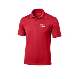 Sport Your Gear Louisiana Ragin' Cajuns Prime Athletic Logo Micropique Moisture Wicking Lightweight Golf Polo T-Shirt - Red - XL
