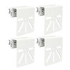 4 Pack Stainless Steel Gutter Mount Brackets, No Drill Design,
