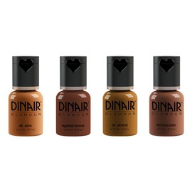 Dinair Airbrush Makeup Foundation | Dark Shades | GLAMOUR: Natural, Light coverage, Matte
