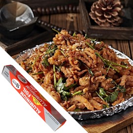 Aluminum Foil Roll - 78.7 x 11.8 Inch Non Stick Aluminum Foil with Cutter - Food Safe Foil Wrap for Home Cooking, Catering, Grilling