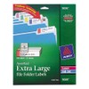 Avery 5026 X-Large File Folder Labels, 1/3 Cut, 15/16 x 3-7/16, Assorted, 450/PK