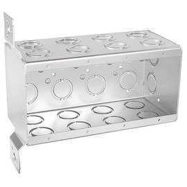 3-1/2 Inch Deep Four Gang Multi Device Switch Box With A Flat Vertical Bracket-1 per case