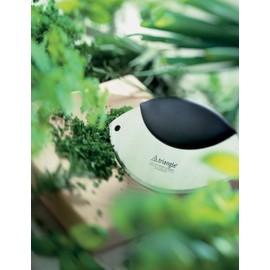 Triangle Germany Mincing knife, Single-handed Rocking Design for Easy, Efficient Chopping, 6-3/4 inch Tempered Stainless Steel Blade, Non-slip Grip, Dishwasher Safe