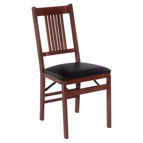 Meco True Mission Upholstered Folding Chair - Set of 2