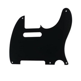ROZILO Black 1 Ply 5 Hole Vintage Guitar Tele Pickguard for USA/Mexican Made Fender Standard Telecaster Style