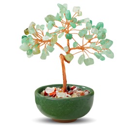 WEILAOK Crystal Tree of Life, Chakra Tree, Healing Gemstone Tree with Ceramic Flower Pot, Tree of Life Gifts for Womens, Fengshui Ornament for Home Office Room House
