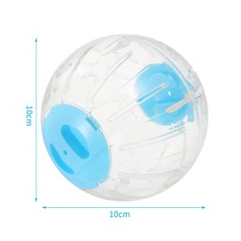 Hamster Ball Transparent Roller Fitness Exercise Rotating Wheel Color Cover Running Ball Pet Supplies Hamster Toy (10cm)