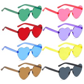 Qunkun Heart Shape Sunglasses, Bride Heart Glasses, Heart Sunglasses, Glasses Team Bride, Transparent Retro Heart-Shaped Glasses, Stag Night Decoration Women, Party Glasses for Jga Photo Accessories