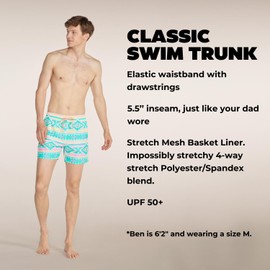 Chubbies Men’s Swim Trunks, Stretch Swimming Board Shorts, 5.5” Inseam, En Fuegos, XXL