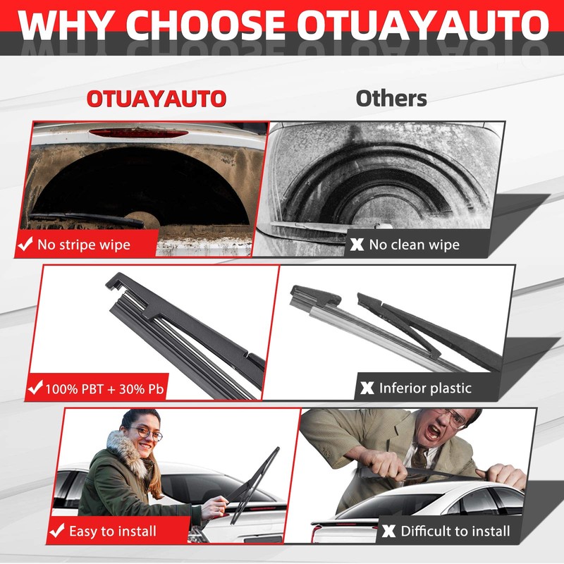 OTUAYAUTO Rear Windshield Wiper Arm and Blade Replacement for Subaru