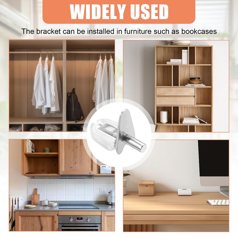 Pack of 30 Shelf Brackets, 3 mm Shelf Brackets for