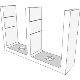 5-Pack - Universal Adjustable Height Sliding Closet Door Floor Guide Bracket - White - Grovers Home Solutions