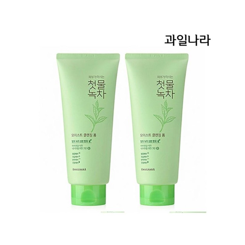 Fruit Kingdom 첫물녹차 클렌징폼 180g x 2개 First Harvest Green