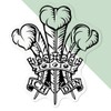Medium 100mm 'Prince of Wales Feathers' Transparent/Clear Sticker Decal for