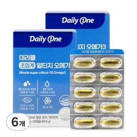 Daily One Miracle Supercritical Altige Omega 3 60.6g 60.6g 6 60.6g 6 / 데일리원 미라클 초임계 알티지 오메가3 60.6g 60.6g 6개 60.6g  6개