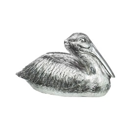 mgo 6.5" Silver Pelican Statue Cajun Creole